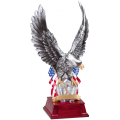 Eagle Awards - #Silver Eagle with Crossed Flags 11"